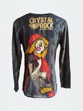 NWT Crystal Rock Y2K Graphic Long Sleeve Tunic Top - Red Riding Hood Medium